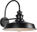 Solar Barn Light Outdoor 16 Inch Farmhouse Dusk to Dawn Sensor Wall Sconce Large Rustic Solar Powered Exterior Light Fixture for Porch Garage Patio ROS-SR028