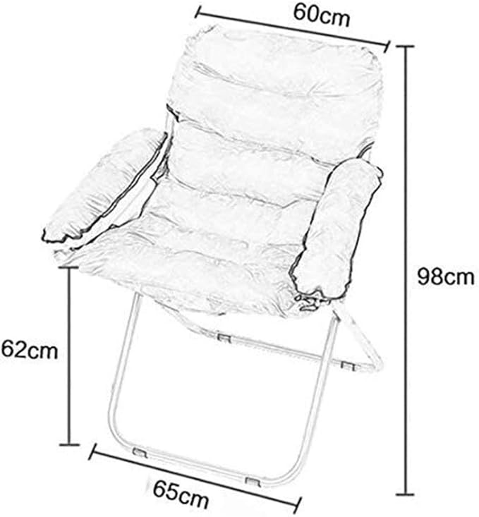 Folding Camping Chair Comfy Sofa Chairs Deck Chairs Lazy Sofa Lounge Chair Armchair Folding Chair Lunch Break Portable Outdoor Fishing Chair Fabric