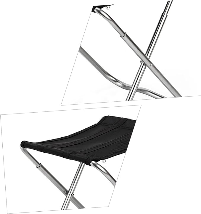 Portable Folding Fishing Stool Chair Lightweight Aluminum Alloy Compact Outdoor Camping Seat for Fishing Hiking and BBQ