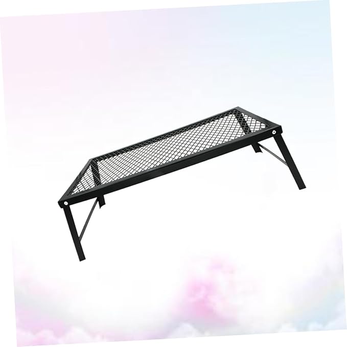 Iron Portable BBQ Mesh Table Outdoor Furniture Camping Picnic Desk Easy Foldable Sturdy Iron Material
