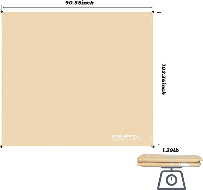 Tent Footprint 210D Oxford Cloth Camping Tent Tarp PU 3000 Waterproof Ground Sheet Mat for Tent Backpacking Hiking Beach