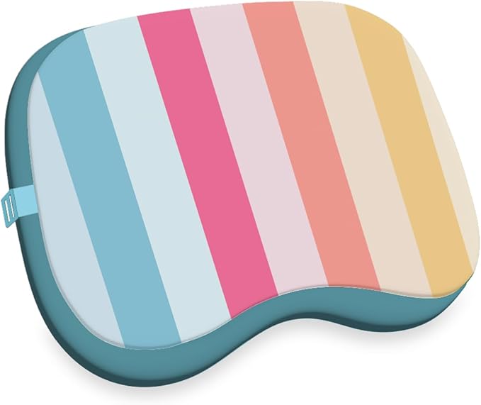 Ballast Beach Pillow – Comfy Durable &amp Compact Stays Put on Windy Beaches with Patented Sand Pouch Inflatable Pillow for Beaches Pools Camping Festivals and Travel (Coastal Candy)