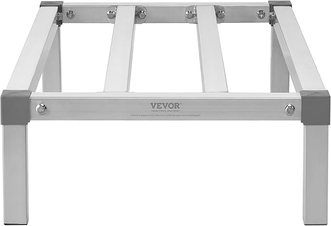 VEVOR Aluminum Dunnage Rack 36” x 20” Commercial Food Floor Rack 8” Off The Floor 1000 lbs Capacity All-Welded Aluminum Storage for Storage in Restaurants Kitchens Garages and Vehicles