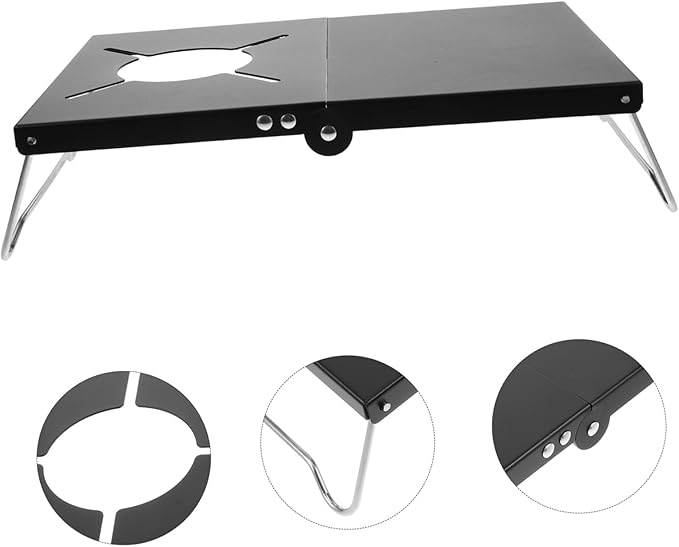 Toyvian Collapsible Camping Kitchenware Compact Folding Camping Table Portable Grill Heat Resistant Outdoor Grill Stand for Beach Picnic