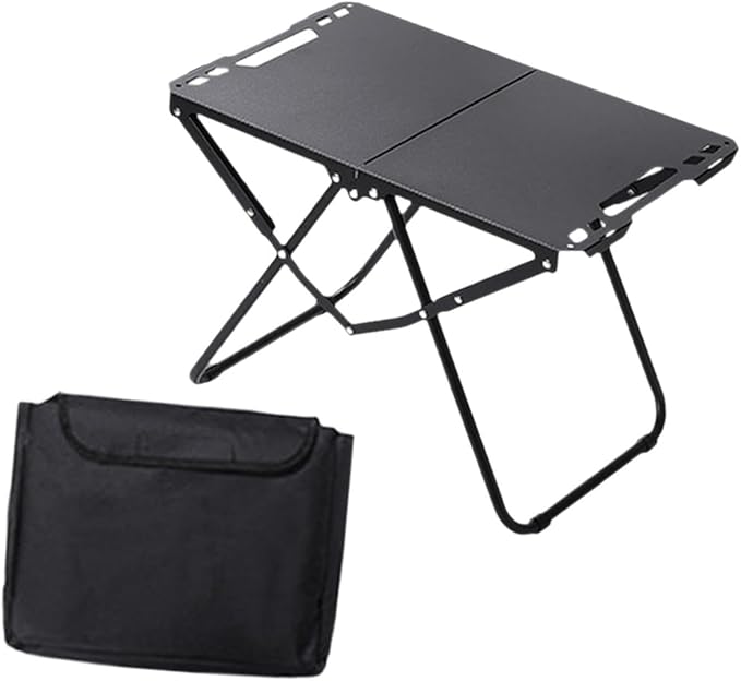 Folding Camping Table Foldable Table Multipurpose Portable Folding Table Outdoor Table for Camping Patio Barbecue Outdoor Black