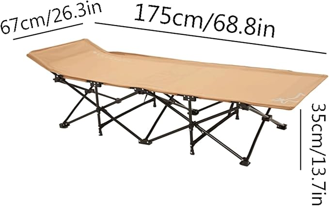 Polyester Camping Cot Lightweight Simple Compact Folding Bed Head Tilting Design Folding Guest Bed Portable Travel Camp Cot