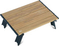 iClimb Ultralight Compact Mini Beach Picnic Folding Alu. Table with Carry Bag Two Size (Nature - S)