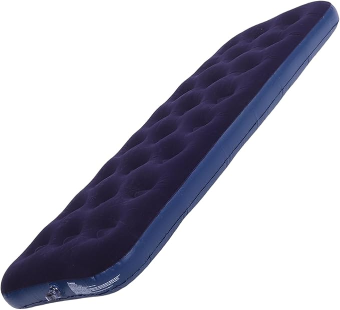 Inflatable Mattress Flocked PVC Single Blow Up Mattress Camping Sleeping Pad with Reinforced Material for Home Outdoor Camping Hiking