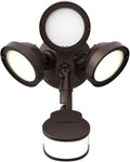 HALO TGS LED Outdoor Security LED Flood Light with Motion Sensing Lumen Select and Dusk-to-Dawn - Bronze - TGS3S403MRCB