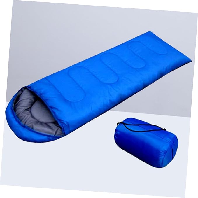 GANAZONO Compression Stuff Sack with Hood for Camping and Hiking Lightweight Outdoor Envelope for Cold Weather Spring to Autumn Use Blue