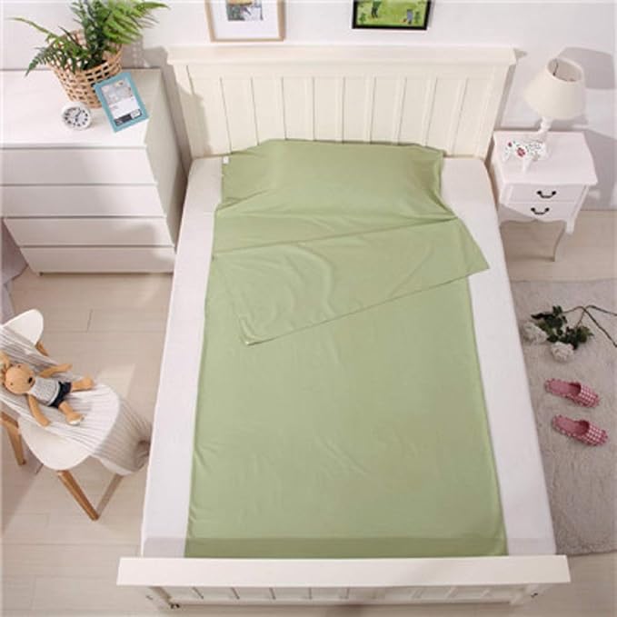 Sleeping Bag Liner Travel Sheets for Hotel Camping Sheets Travel Bed Sheets for Hotel Lightweight Single &ampDouble Compact Sleeping Bag Sack Breathable Travel Sleeping Bag for Hotels Adult Compact S