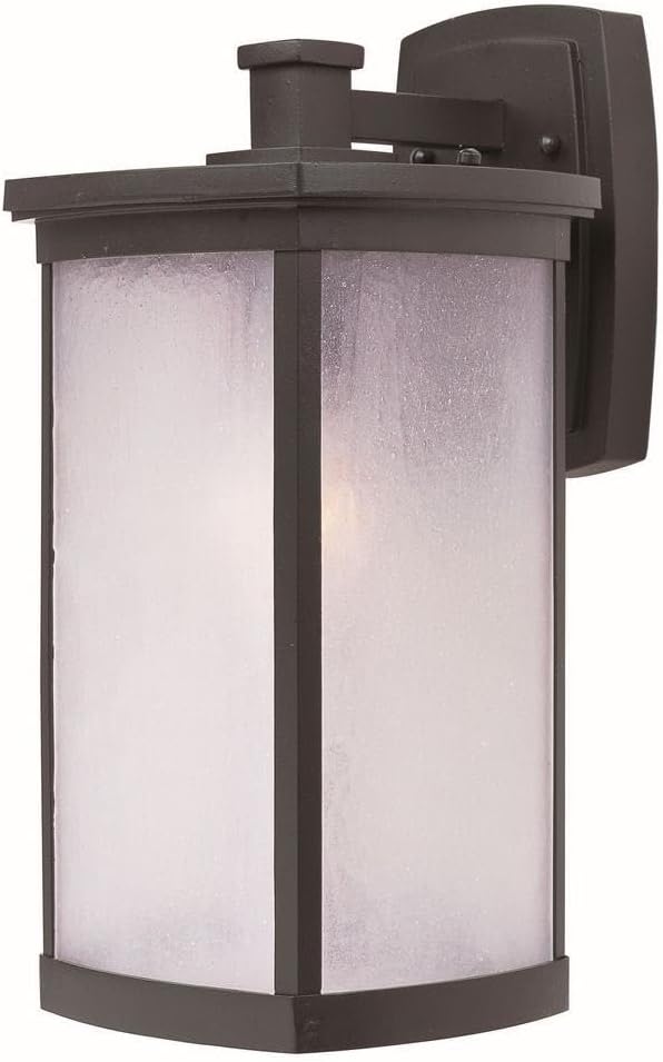 Maxim Terrace-One Light Large Outdoor Wall Mount in Mission Style-8 Inches Wide by 16 inches high-Bronze Finish