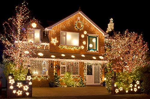 2-Pack Total 164FT 400LED Connectable Christmas Lights Outdoor Christmas String Lights Waterproof with 8 Modes &amp Timer Green Wire Twinkle Lights for Xmas Tree Decorations Outdoor Indoor Warm Wh