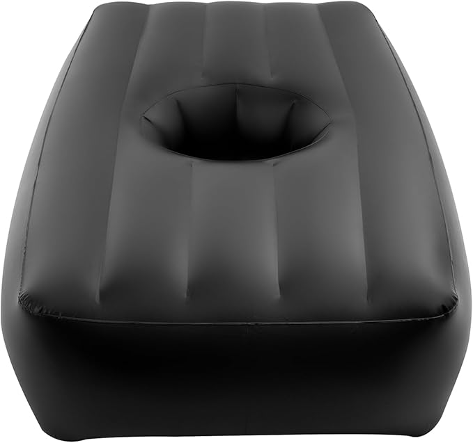 BBL Recovery Air Mattress with 19 Big Hole Post-Surgery Inflatable Bed for Brazilian Butt Lift Electric Pump Waterproof PVC Ideal for Sleeping Sitting and Relaxation Black