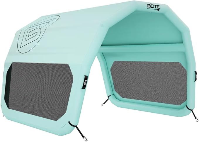 BOTE Hangout Shade Inflatable Sun Canopy for Floating Docks &amp Water Lounges Compatible with Hangout Dock 7 &amp 10 Easy-Inflate Portable Shade for Lake &amp Beach Days