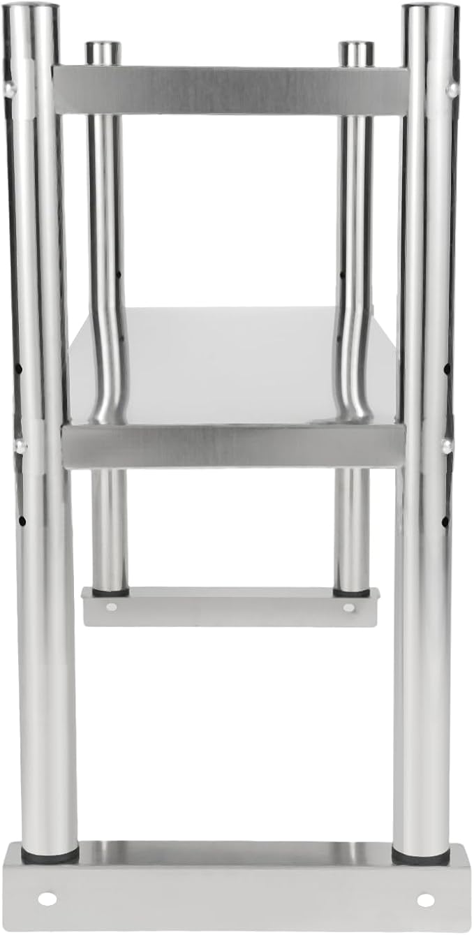 Stainless Steel Shelving 2 Tier Utility Bakers Racks Adjustable Shelf Storage Heavy Duty Shelving for Kitchen Commercial Office Garage Storage Laundry Room Organization (2-Tier 12*30in)