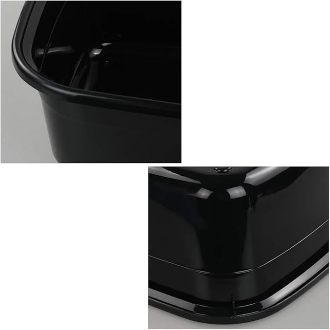 Wekioger Plastic Dish Pan 14 Quart Bus Tubs 4-Pack (Black)