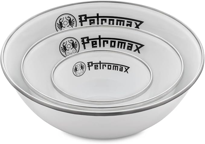 Petromax Enamel Bowls White Set of 2 (1 Litre)