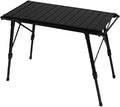 Outdoor Folding Table Wood Grain Aluminum Alloy Egg Roll Large Lifting Portable Camping Plate
