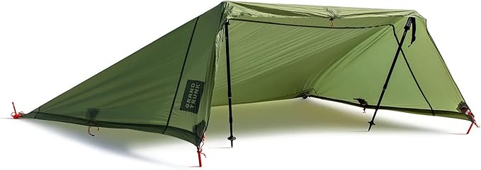 Grand Trunk Moab Multi-Use Tarp Shelter | Waterproof SIL Nylon Hammock &amp Camping Tarp | 9’8” x 6’8” | Includes Cord &amp 8” Aluminum Stakes | Green Mint