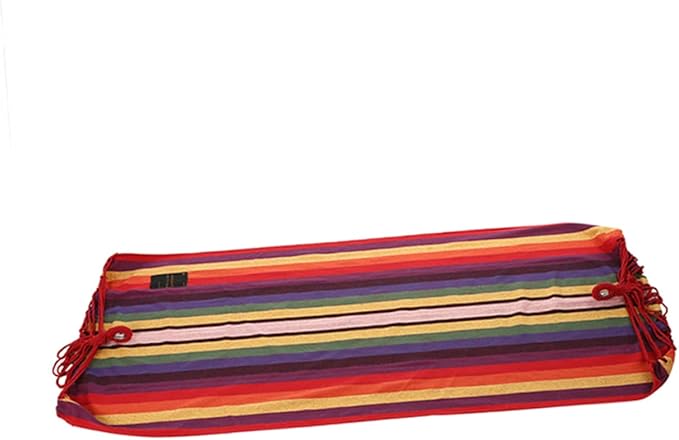 BESPORTBLE 280x100cm Portable Canvas Hammock for Outdoor Camping Travel Garden Use Comfortable Double-Single Design Tree Straps and Carry Bag