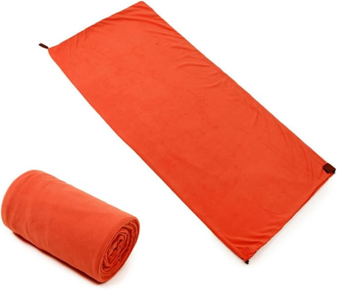 PRETYZOOM Portable Orange Fleece with Adjustable Opening and Breathable Zipper Compact Travel Storage for Camping Hiking Backpacking and Outdoor Activities Multifunctional Linkable Design