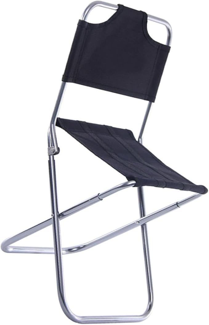 Outdoor Foldable Fishing Chair Backrest 1PCS Lightweight Aluminum Alloy Portable Stool for Camping Travel and Fishing