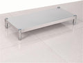 Stainless Steel Floor Riser with Adjustable Feet Heavy Duty Dunnage Rack Commercial Metal Stand Pedestal for Restaurants Kitchens Garages(39.4x13.8x5.9in)
