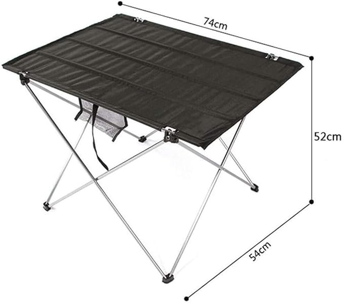Folding Camping Table - Portable Aluminum Camp Table Lightweight Roll Up Picnic Table for Picnic Outdoor Hiking BBQ Camping Kitchen Fishing Beach with Carry Bag