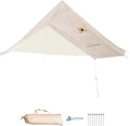 DANCHEL OUTDOOR Waterproof Rain Fly for Bell Tent 4 Season Yurt Tent Rain Cover Protector Tarp with/No Stove Jack Glamping Gears PU5000mm Lightweight 300D Oxford Polyester Beige(13ft/16.4ft/20ft)