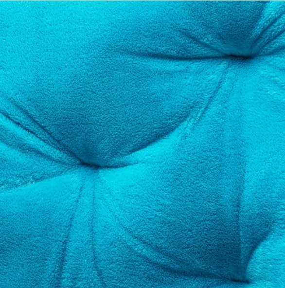 Foldable Butterfly Chair with Soft Microsuede Fabric - Multi-Color Portable Home Seating (Blue)