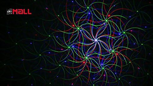 LedMall Motion 8 Patterns in 1 Red Green and Blue Outdoor Christmas Laser Lights Projector with remote control and Security Lock