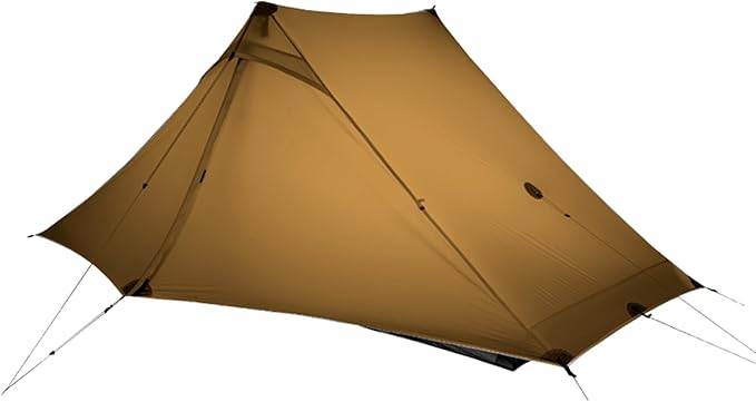3F UL GEAR Lanshan 2 Person Tent Hiking Ultralight Camping Tent Professional 15D Silnylon Rodless Trekking Pole Tent Waterproof Backpacking Outdoor for Camping Bivvy
