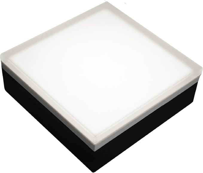 LUMENGY Paver Light 6x6 Inch (5.9x5.9) 5000K Daylight Glare-Free Brick Lighting for Driveways Walkways Pool Decks and Patios 12V Hardwired IP67 Waterproof Drive-Over Rated