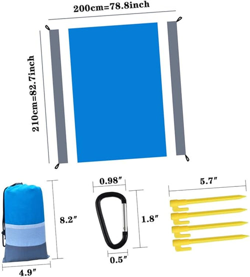 1Set Picnic Mat Portable Beach Blanket Camping Mat Easy to Clean Lightweight Durable TPU Coating for Outdoor Use Grey