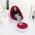STARBRILLIANT Inflatable Living Room Furniture PVC Chair Indoor Foldable Deck Chaise Lounges with Air Pump Travel Camping Picnic Beach Chair(Red)