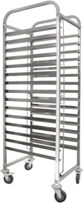 Quick Rack for Baking Pans15-Tier Commercial Bread Pan Rack - Heavy-Duty Baking Tray Storage for Restaurants Bakeries and Food Service - Maximize Kitchen Efficiency and Organization