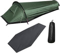 HXBER Single Person Backpacking Tent Hiking Bivy Tent Lightweight Sleeping Bag Tent with Ground Cloth