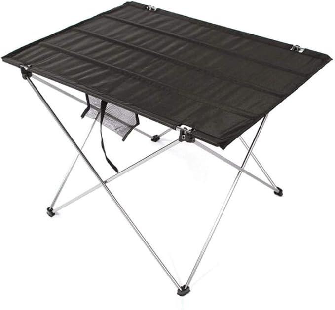 Folding Camping Table - Portable Aluminum Camp Table Lightweight Compact Roll Up Picnic Table for Picnic Outdoor Hiking BBQ Camping Kitchen Fishing Beach with Carry Bag