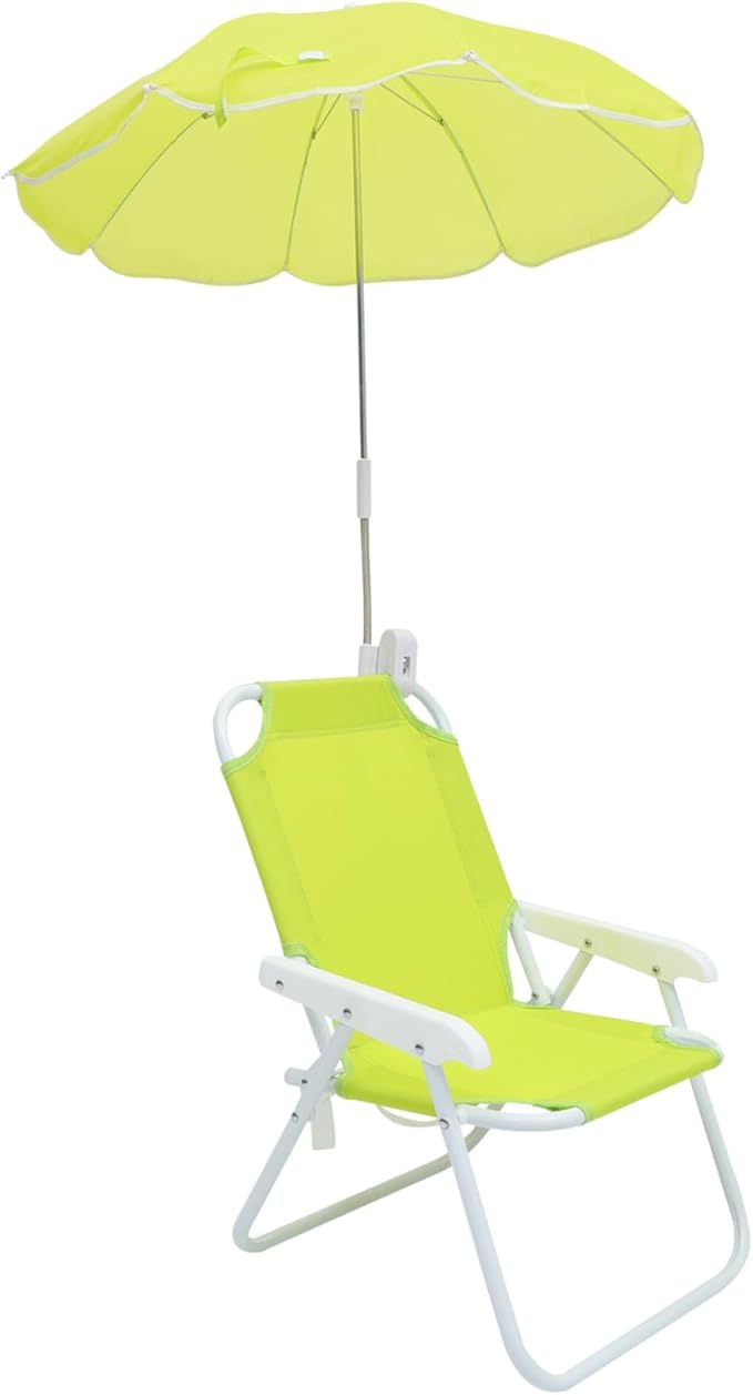 Totority Boy Girl Portable Camping Chair with Umbrella Lightweight Outdoor Beach Stool for Sun Protection Ergonomic Design for Beach Picnic and Camping Activities