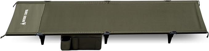 ONETIGRIS SUPRAGRIS Camping Cot Support Up to 400lbs Lightweight Comfortable Folding Bed for Camping Hiking Backpacking Travel Car Trips Office Nap (Ranger Green)