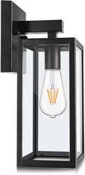 MAXvolador Outdoor Wall Lantern Exterior Waterproof Wall Sconce Light Fixture Black Anti-Rust Mount Light with Clear Glass E26 Base Wall Lamp