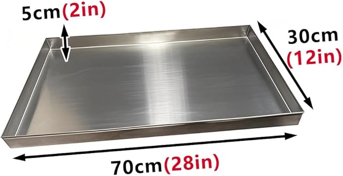 Durable Condensate Drain Pan for Air Conditioners &amp Water Heaters - Perfect Size Drip Tray for Under Sink Use Prevents Water Damage &amp Ensures Efficient Drainage70x30cm(28x12in)