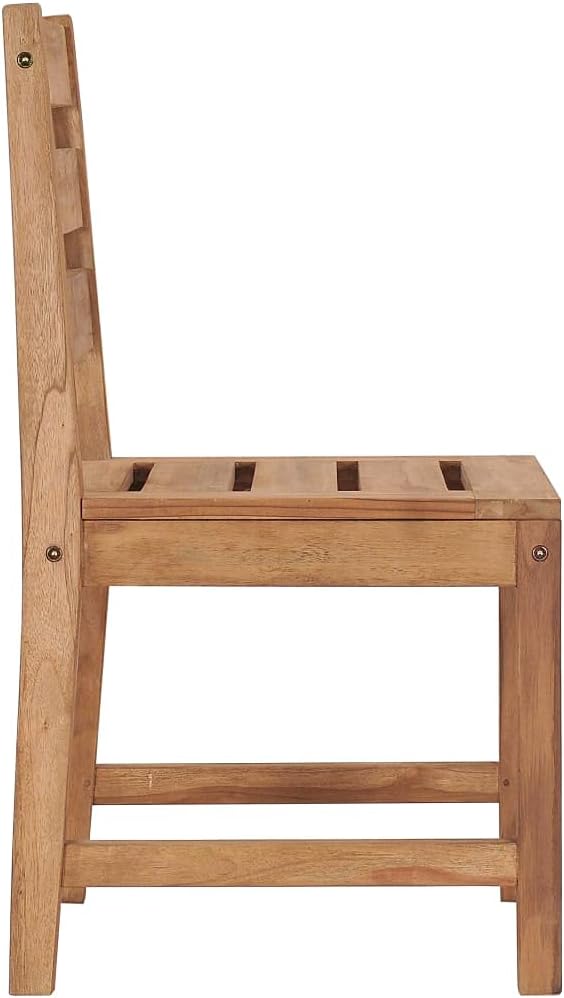 Patio Chairs Set of 2 Outdoor Furniture Teak Wood Lounge Chairs Outdoor Patio Chairs with Backrest Dining Chairs for Garden Patio Lawn Deck and Porch