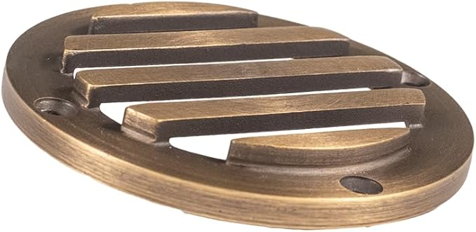 VOLT 12V 3-in-1 Waterproof IP68 Mini in-Grade Light with Brass Grated Top (Bronze) for Low Voltage Landscape Lighting of Outdoor Pathway Garden Fountain or Pond