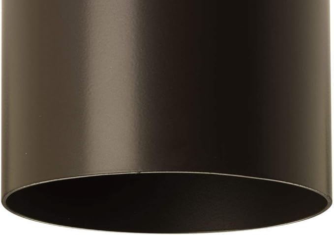 Progress Lighting 6-Inch Cylinder Outdoor Ceiling Light 1-Light Modern Flush Mount Ceiling Light Fixture Interior and Exterior Lighting for Home or Porch Aluminum Construction Bronze (P5741-20)