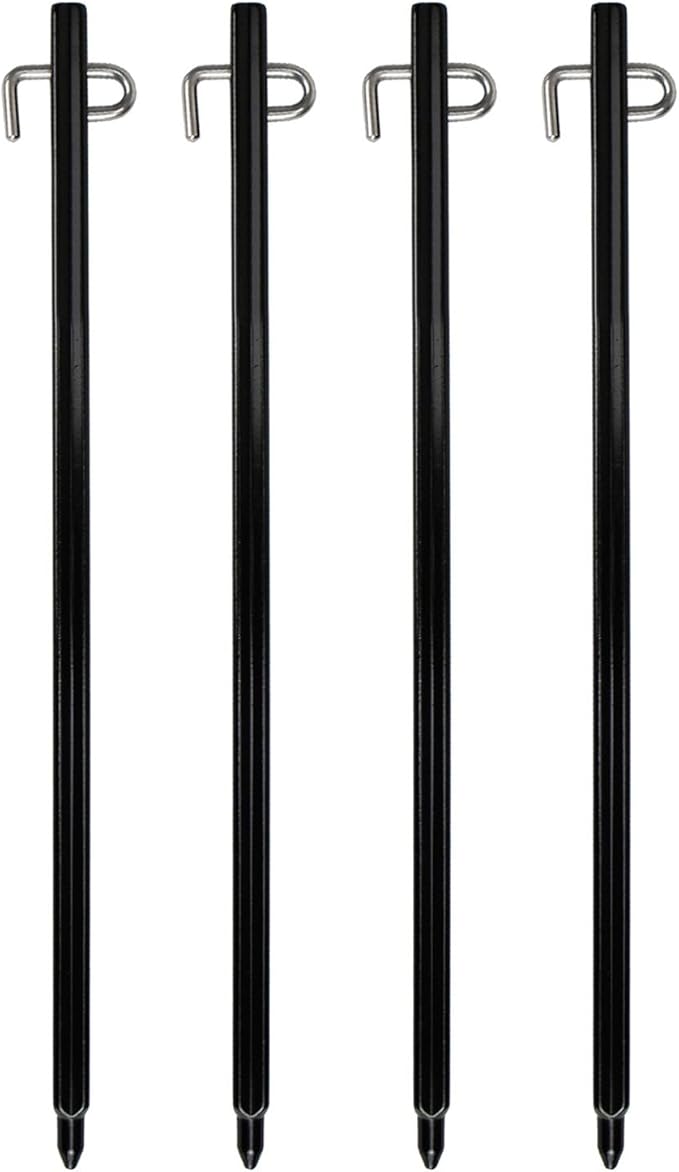 Camping Gear Camping Tent Stakes Aluminium Tent Stakes Peg Garden Ground Anchors with Hook Windproof Camp Tent Spikes Canopy Nails