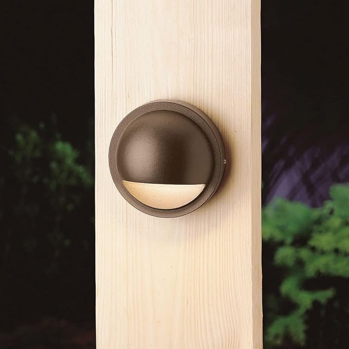 Kichler 15764WHT30R Half Moon LED Deck Light