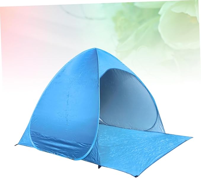 Yardwe 1Pc Automatic Pop Up Beach Tent Lightweight Sunshade for Outdoor Activities Easy Second Setup Portable Camping Tent for Beach Parties UV Protection Blue