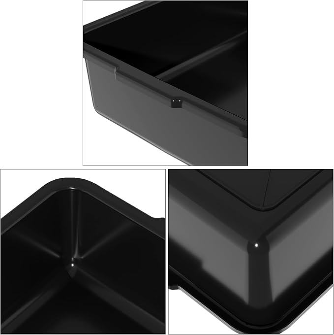 Kekow 12-Pack Plastic Bus Box 13 L Commercial Bus Tubs Black
